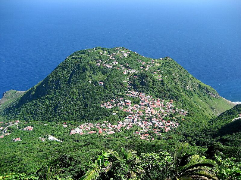 View from Mt Scenery, Saba