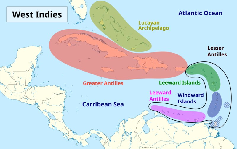 Islas de Barlovento — region el Caribe